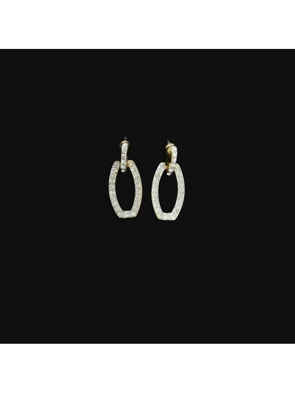 Delicate Clear crystal Earrings in Gold Tone 🆕